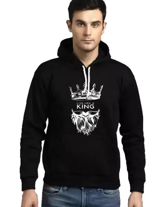1 Pc Men's Cotton Fleece King Printed Hoodie