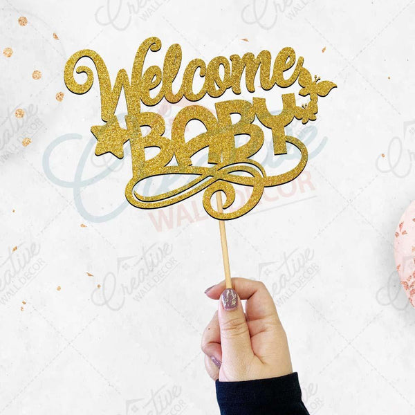 Welcome Baby Cake Topper