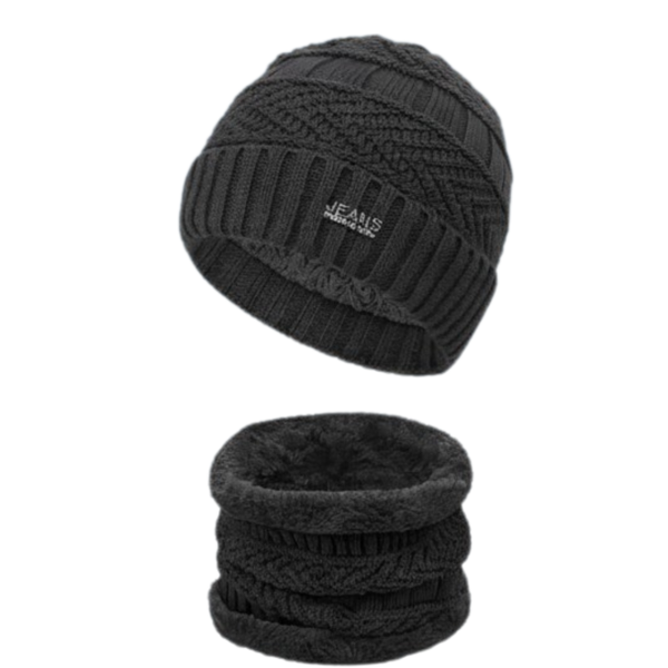 3 PCS Winter Beanie Hat, Scarf and Touch-Screen Gloves Set for Men and Women Knit Cap Neck Warmer Mitten